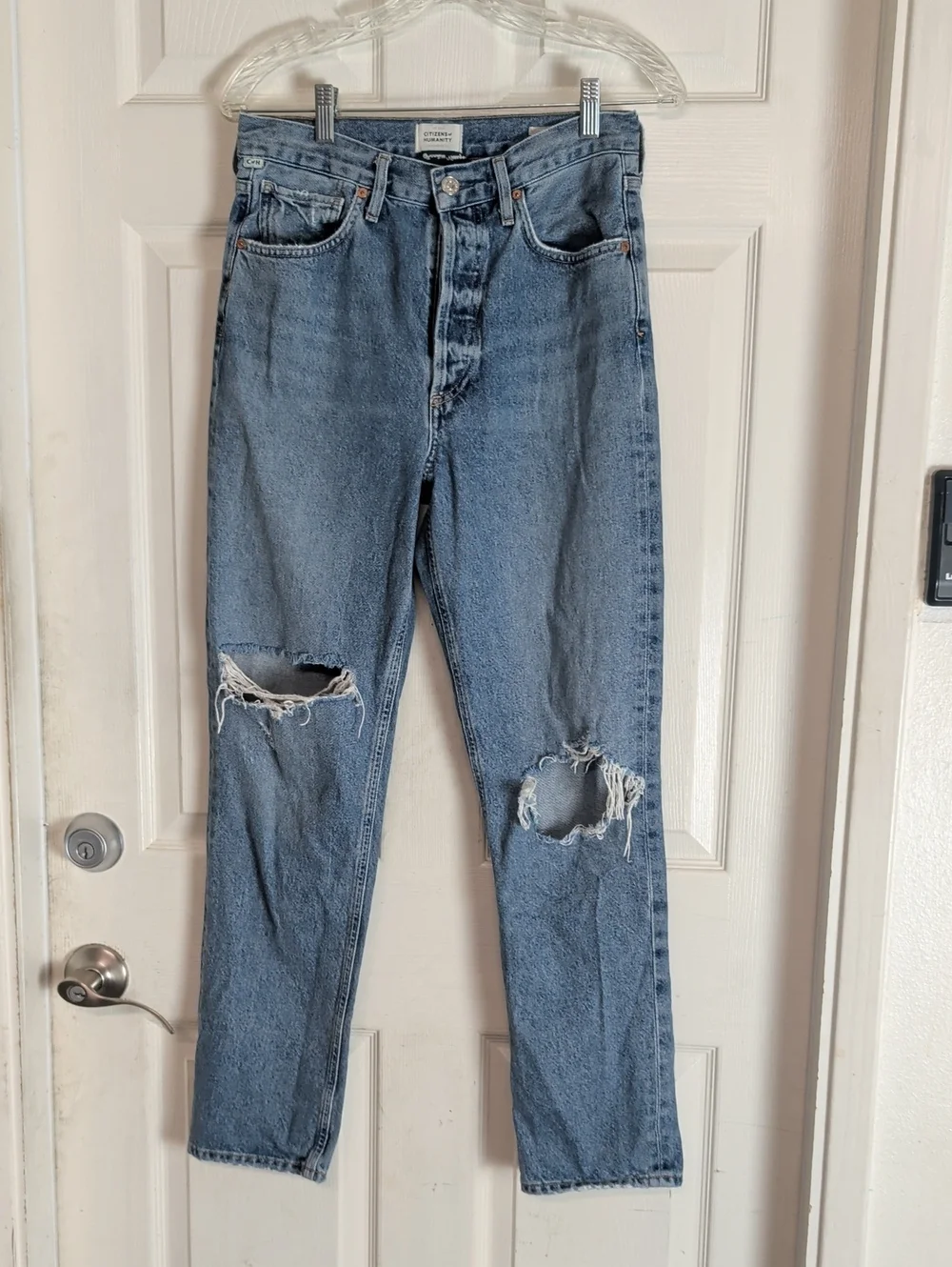 Citizens of Humanity Straight Leg Distressed Sabine Jeans Women 27 Cotton